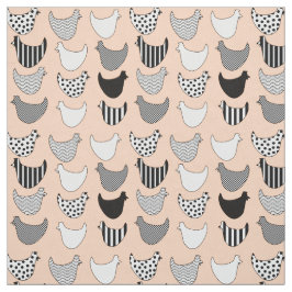 Fun Graphic Chickens Nahtloses Muster Stoff