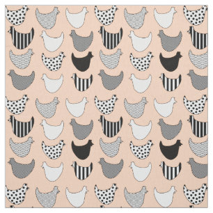 Fun Graphic Chickens Nahtloses Muster Stoff