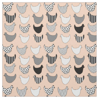 Fun Graphic Chickens Nahtloses Muster Stoff