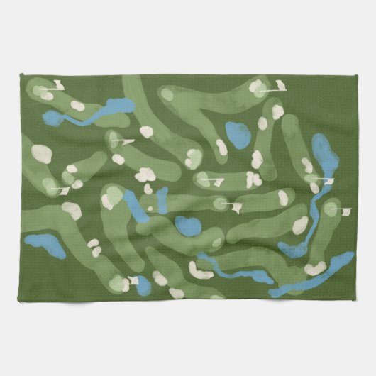 Fun graphic golf course towel geschirrtuch (Horizontal)
