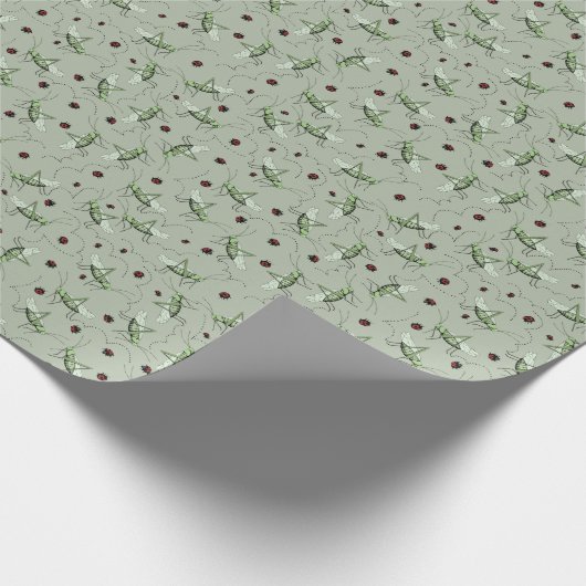 Fun Grasshopper Bug Bonanza Eleganter Magier Geschenkpapier (Ecke)