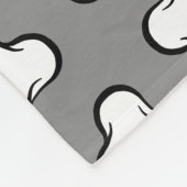 Fun Graue und weiße Knochen Muster Dog Blanket Fleecedecke (Ecke)