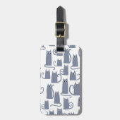 Fun Gray Cat Gepäckanhänger (Vorderseite vertikal)