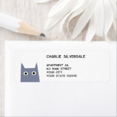 Fun Gray Cat Return Address (Insitu)