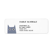 Fun Gray Cat Return Address (Vorne)