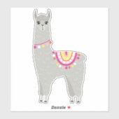 Fun Gray Llama Aufkleber (Blatt)