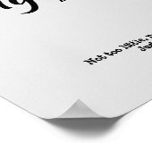 Fun Gray Swedish Lagom Definition Poster (Ecke)