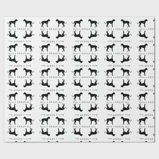 Fun Great Dane Wrapping Paper Geschenkpapier (Flach)
