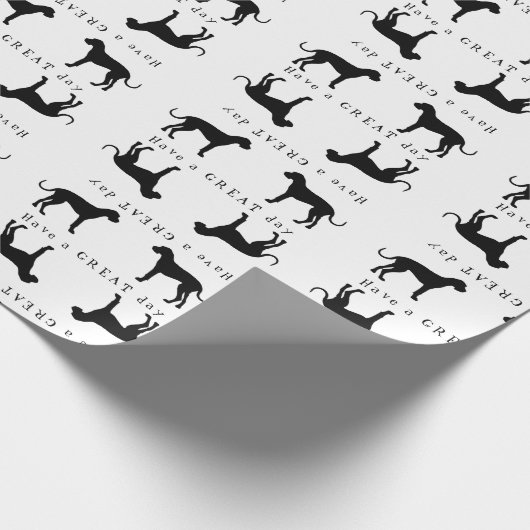 Fun Great Dane Wrapping Paper Geschenkpapier (Ecke)