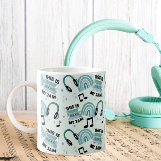 Fun Green Boys Music Lover Kaffeetasse