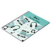Fun Green Boys Songwriting Notebook Notizblock (Linke Seite)
