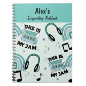 Fun Green Boys Songwriting Notebook Notizblock (Vorderseite)