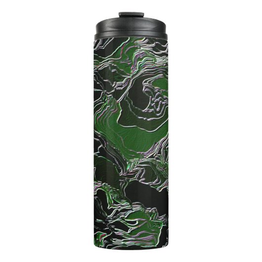 Fun Green Camouflage Thermosbecher (Vorderseite)