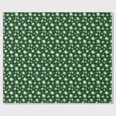 Fun Green Christmas Leopard Print Geschenkpapier (Flach)