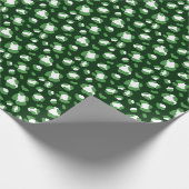 Fun Green Christmas Leopard Print Geschenkpapier (Ecke)
