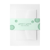 Fun Green Circles Groovy Retro Hochzeit Einladungsbanderole (Vorderseite Beispiel)