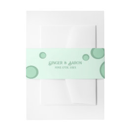 Fun Green Circles Groovy Retro Hochzeit Einladungsbanderole
