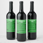 FUN GREEN editable Wine Labels for WINE Weinetikett (Flaschen)