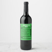 FUN GREEN editable Wine Labels for WINE Weinetikett (Vorderseite)