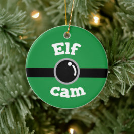 Fun Green Elf Weihnachtsbaum Keramik Ornament