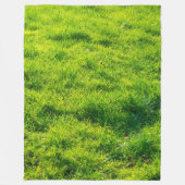 Fun Green Grass Print Fleece Blanket (Vorderseite)