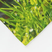 Fun Green Grass Print Fleece Blanket (Ecke)
