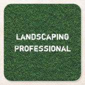 Fun Green Grass Square Paper Untersetzer (Vorderseite)