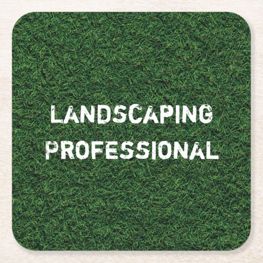 Fun Green Grass Square Paper Untersetzer (Vorderseite)