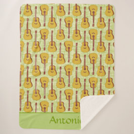 Fun Green Guitar Music Enthusiast Art Sherpadecke