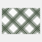 Fun Green Kariert Trio Wrapping Paper Sheets Geschenkpapier Set (Vorderseite 3)