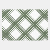 Fun Green Kariert Trio Wrapping Paper Sheets Geschenkpapier Set (Vorderseite 2)