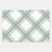 Fun Green Kariert Trio Wrapping Paper Sheets Geschenkpapier Set (Vorderseite)