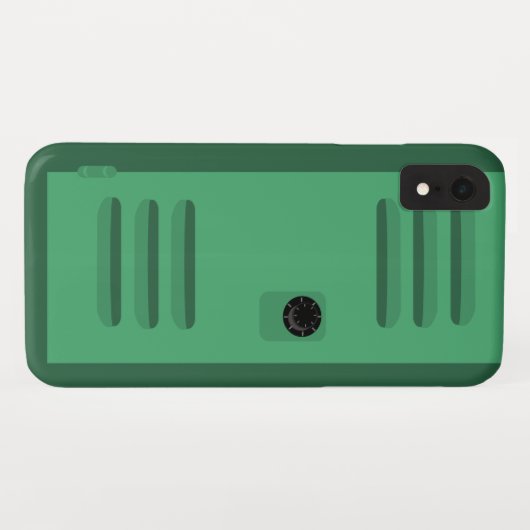 Fun Green School Locker Custom Cartoon Case-Mate iPhone Hülle (Rückseite (Horizontal))