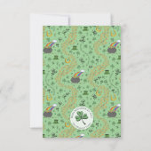 Fun Green St Patricks Irish Danke Karte (Rückseite)