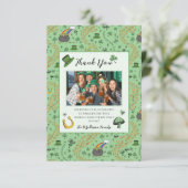 Fun Green St Patricks Irish Danke Karte (Stehend Vorderseite)