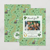 Fun Green St Patricks Irish Danke Karte (Vorne/Hinten)