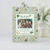 Fun Green St Patricks Irish Danke Karte (Stehend Vorderseite)