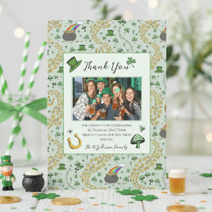 Fun Green St Patricks Irish Danke Karte