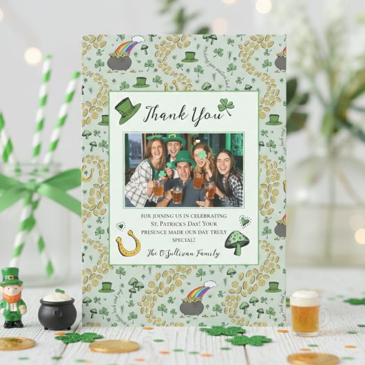 Fun Green St Patricks Irish Danke Karte