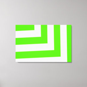 Fun Green Stripes Muster Canvas Print Leinwanddruck