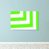 Fun Green Stripes Muster Canvas Print Leinwanddruck (Insitu (Holzboden))