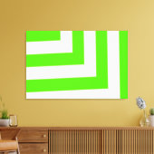 Fun Green Stripes Muster Canvas Print Leinwanddruck (Insitu (Wohnzimmer))