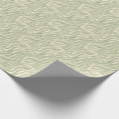 Fun Green Tiger Stripe Muster Geschenkpapier (Ecke)