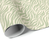 Fun Green Tiger Stripe Muster Geschenkpapier (Rolleneckpunkt)