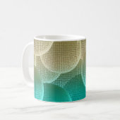 Fun Green und Yellow Disco Balls Muster Kaffeetasse (Vorderseite Links)