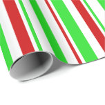 Fun Green, White, Red Christmas Inspiriert Muster Geschenkpapier<br><div class="desc">Dieses Verpackungspapier-Design zeigt Weihnachtsstreifen rot,  weiß und grün. Ein solches Papier kann zum Umhüllen von Geschenken oder Geschenken verwendet werden,  die anlässlich eines Geburtstages,  einer Hochzeit,  eines Jahrestages oder eines anderen Ereignisses gegeben werden.</div>