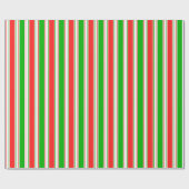 Fun Green, White, Red Christmas Inspiriert Muster Geschenkpapier (Flach)
