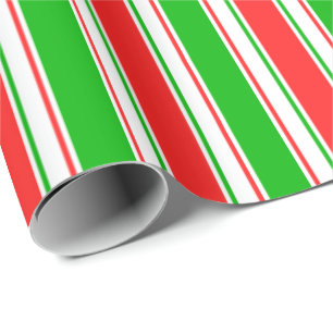 Fun Green, White, Red Christmas Inspiriert Muster Geschenkpapier