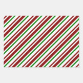Fun Green, White, Red Christmas Style Muster Geschenkpapier Set (Vorderseite 3)