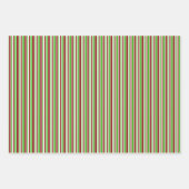 Fun Green, White, Red Christmas Style Muster Geschenkpapier Set (Vorderseite)